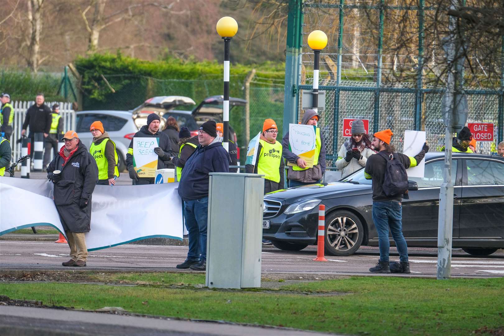 Strike action at the Atomic Weapons Establishment in Aldermaston
