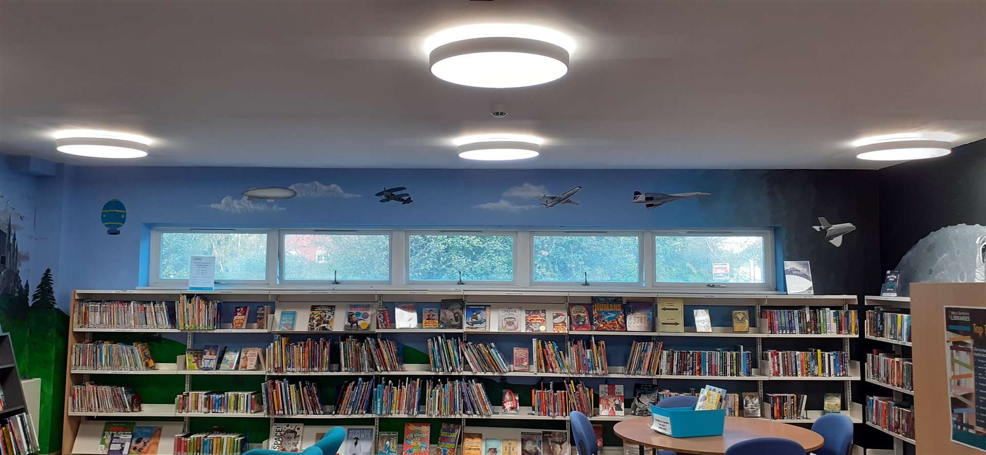 New LED lighting at Theale Library