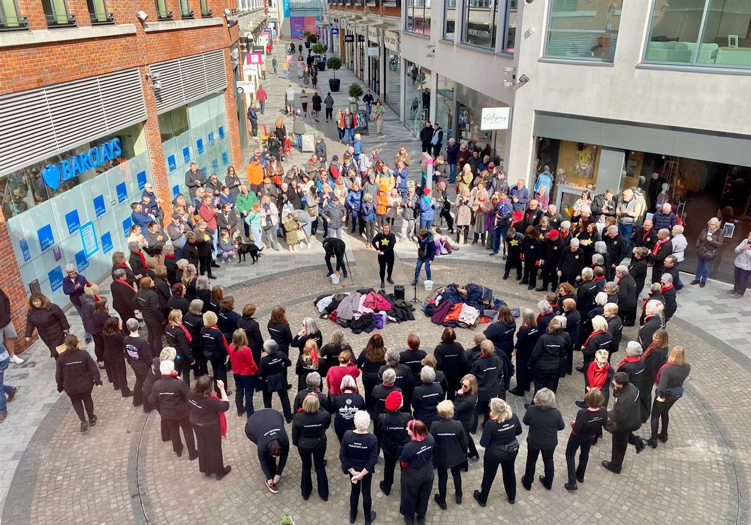 Richard Baldwin captured the flash mob in Parkway at the weekend