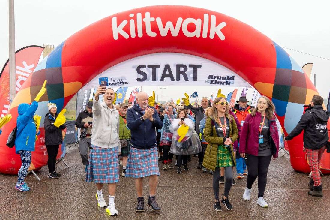 Paddy McGuinness (left) took part in a Kiltwalk on Saturday (Elaine Livingstone/PA)