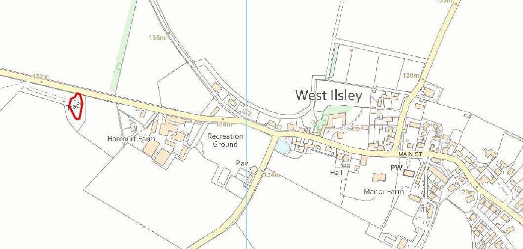Site of the proposed development in West Ilsley