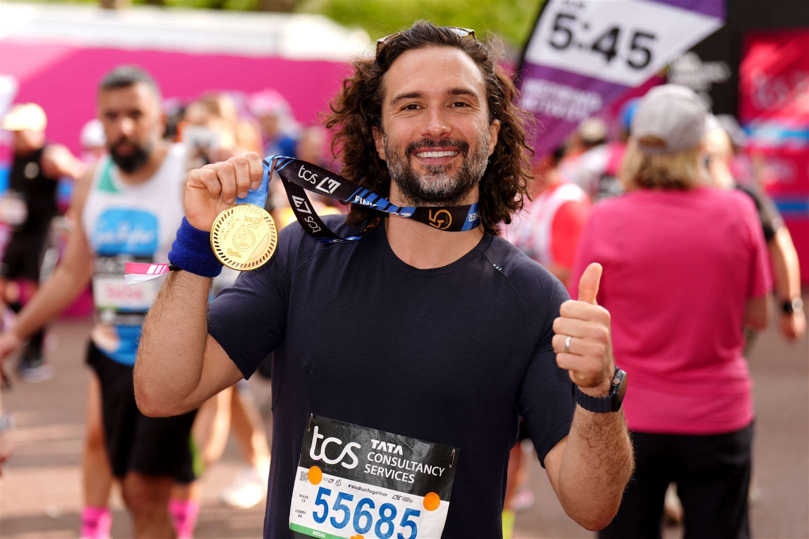 Body Coach Joe Wicks was among those running on Sunday (John Walton/PA)