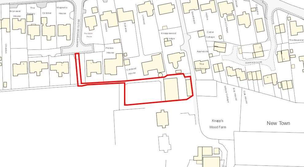 The proposed site of the new structure
