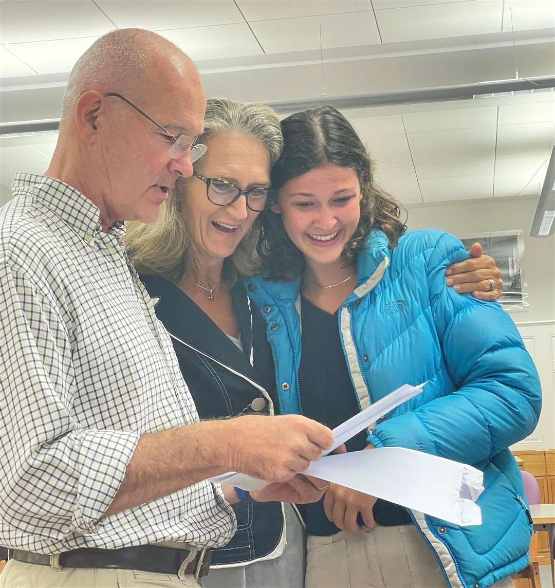 St Helen and St Katharine pupil Matilda receives her results