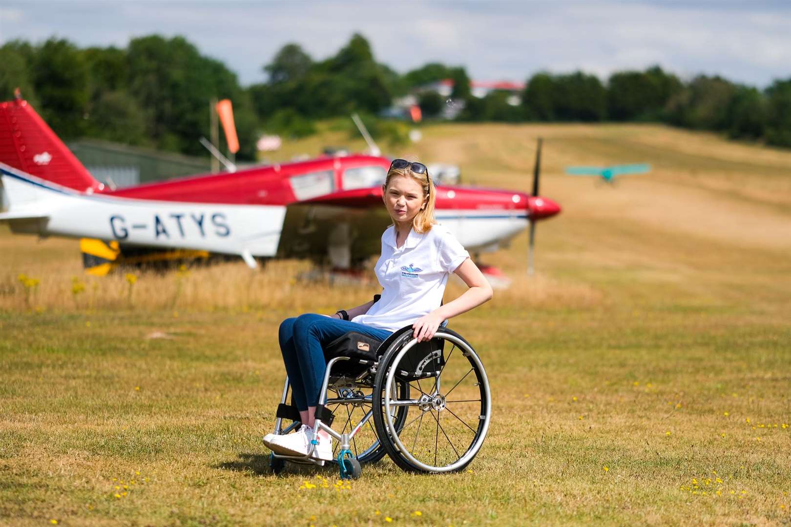 Abi Evans at Popham Airfield