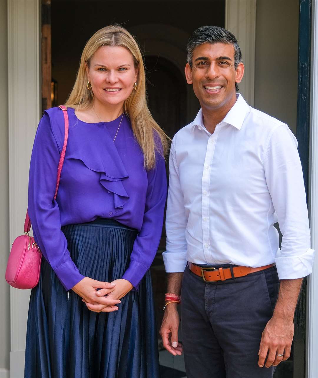 Rishi Sunak with Newbury MP Laura Farris
