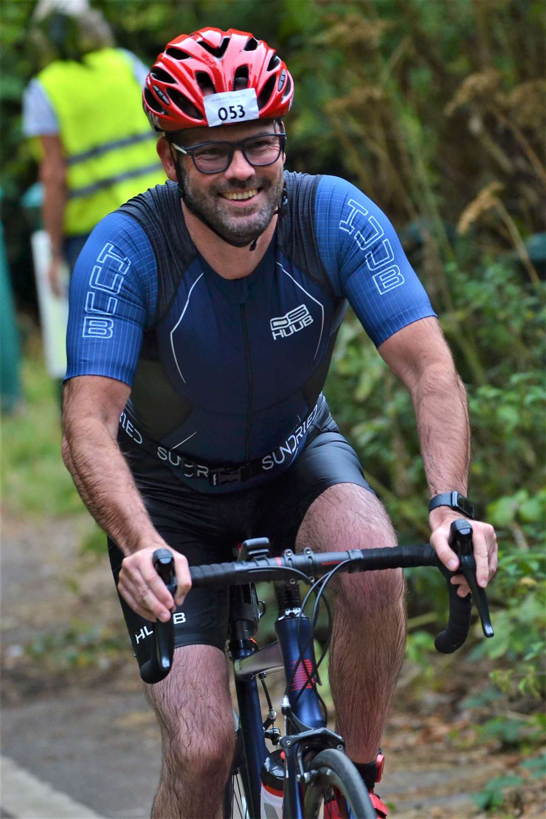 The bike ride is the longest of the three disciplines