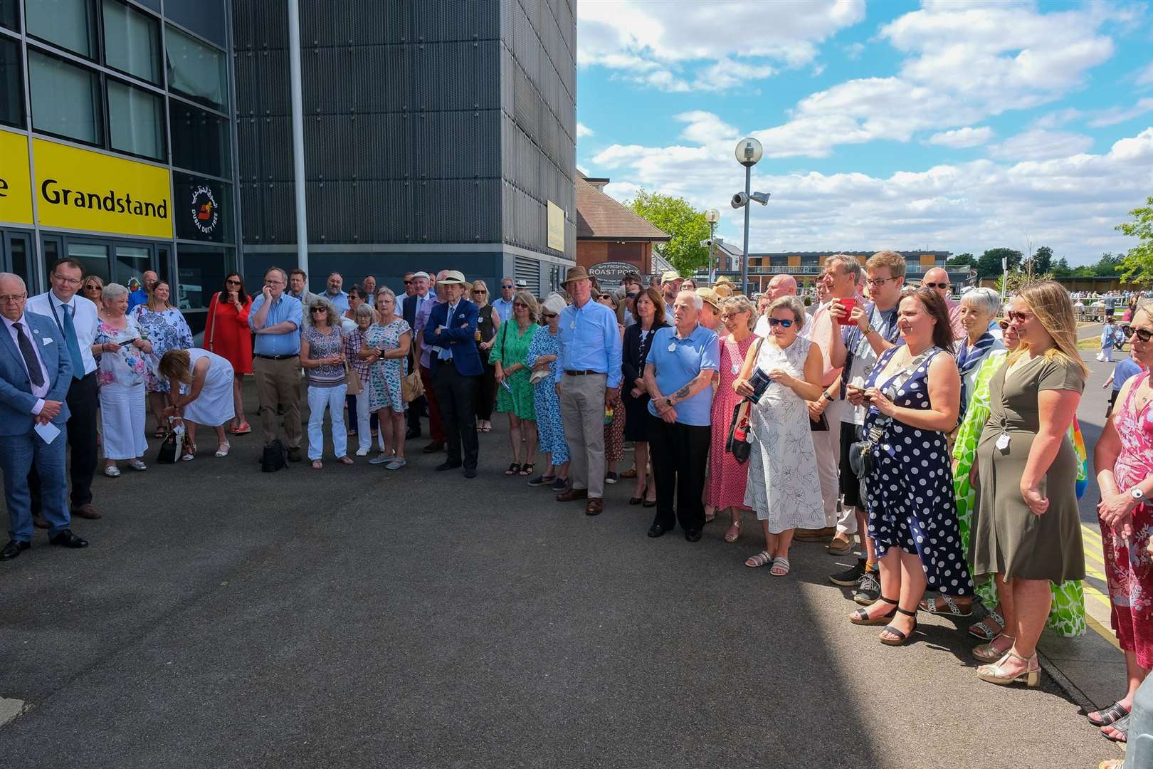 NHS staff and volunteers at Newbury Racecourse