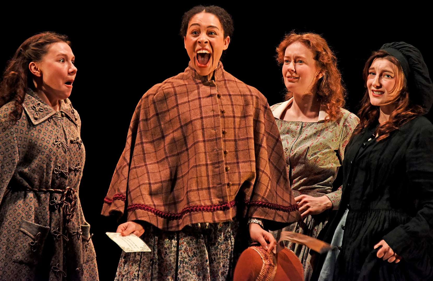 Belgrade Theatre Coventry March 2025 Little Women, Imogen Elliott/Amy Jade Kennedy/Meg Catherine Chalk/Beth Grace Malony/Jo nobby@nobbyclark.co.uk