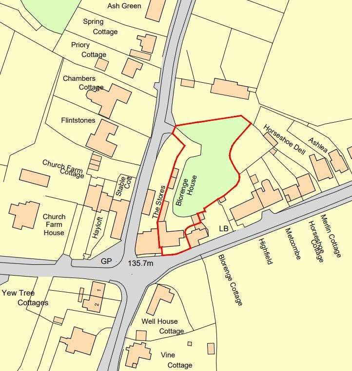 Site of the approved conversion at Blorenge House, Ashampstead