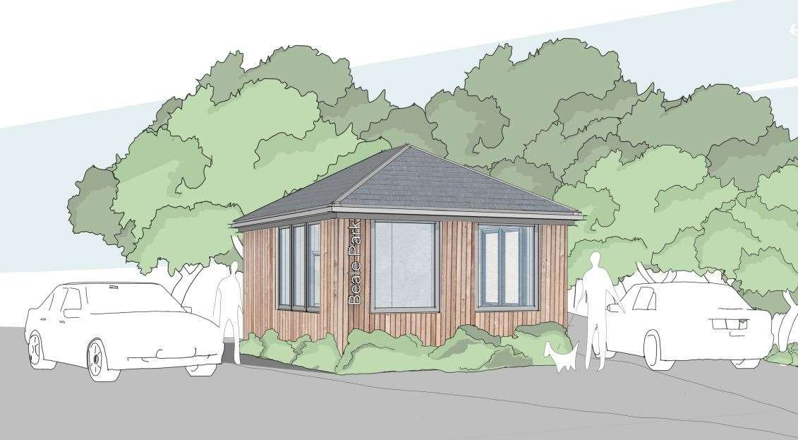 3-D model of the proposed new gatehouse at Beale Park
