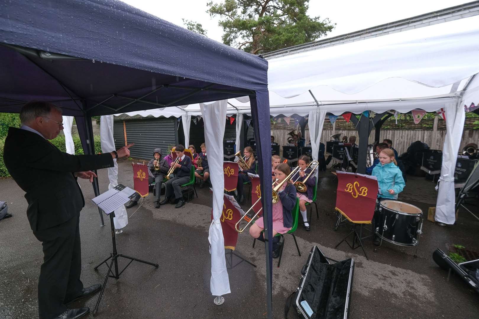 Burghclere Primary School Band and Watership brass band..Ref: 25-0821... (48438873)