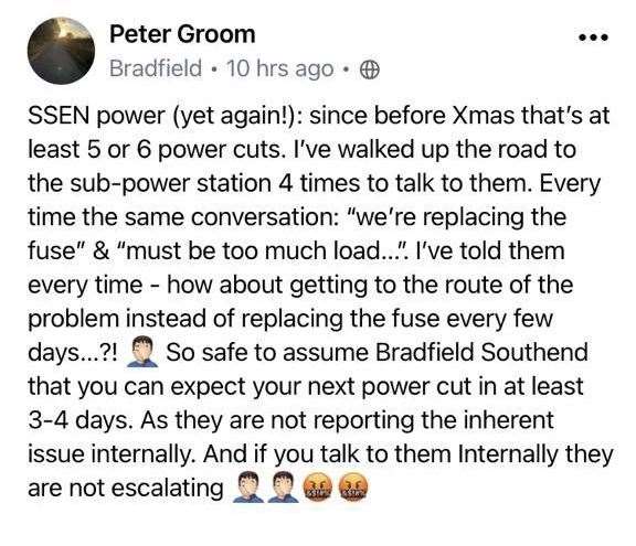 One resident expressed their concern on social media