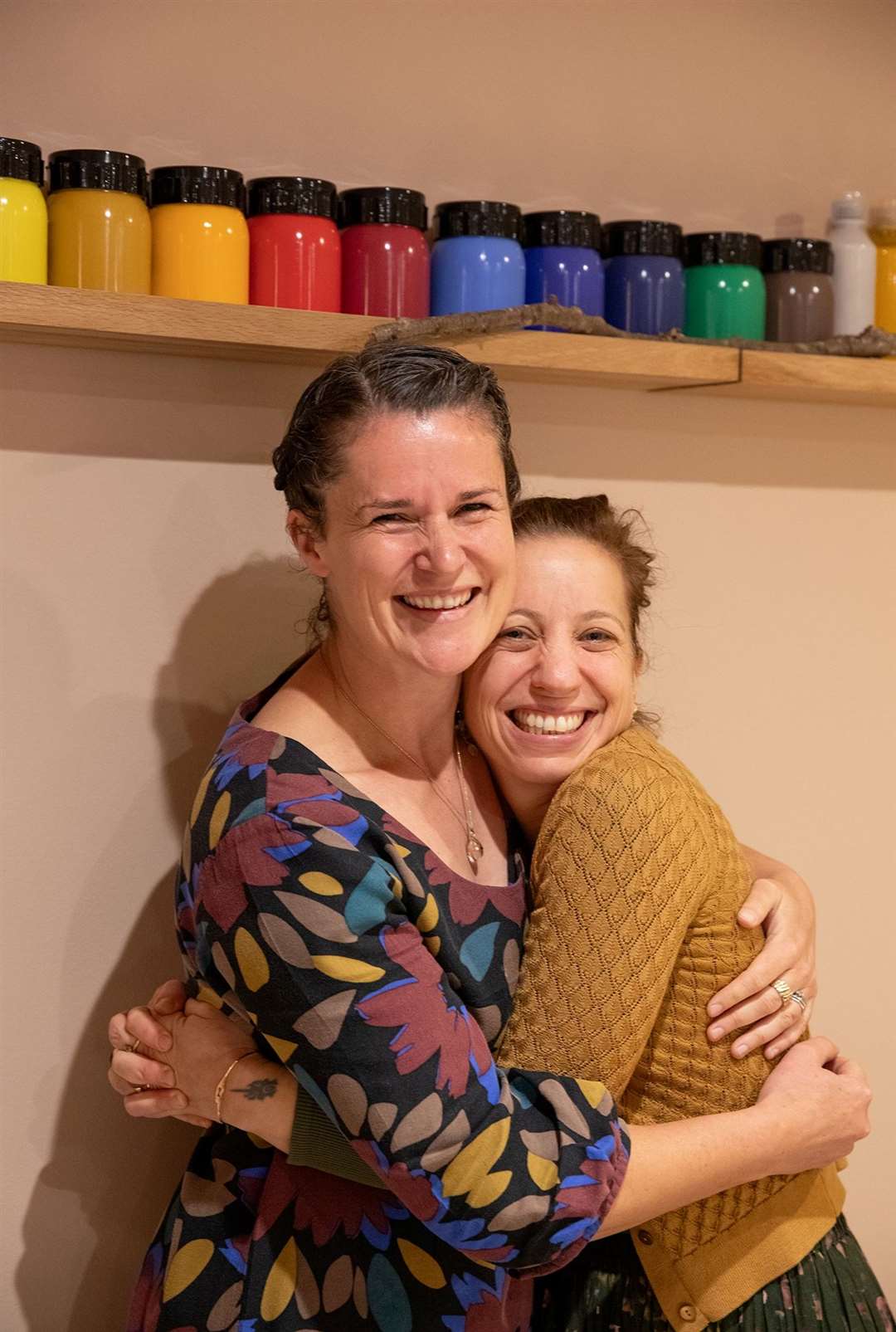 Selina Swayne and Alara Hindle in the workshop space