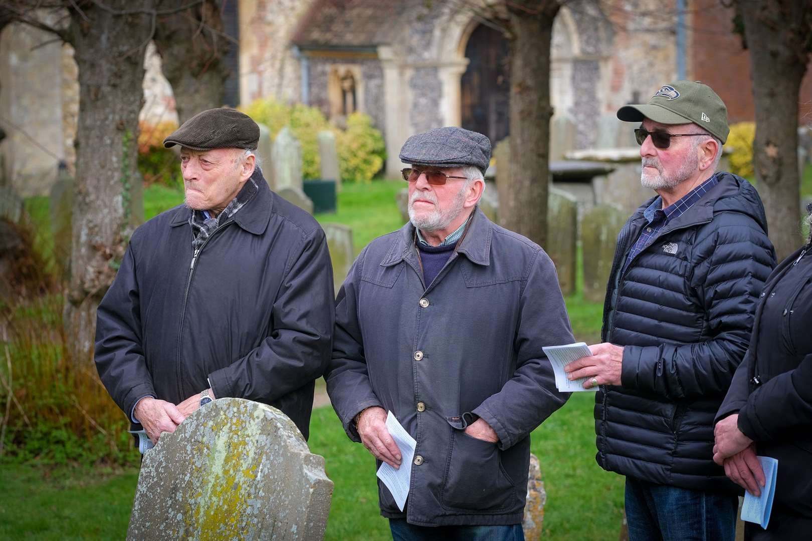 Descendants of William Winterbourne. John, left, Michael, middle, and Nigel