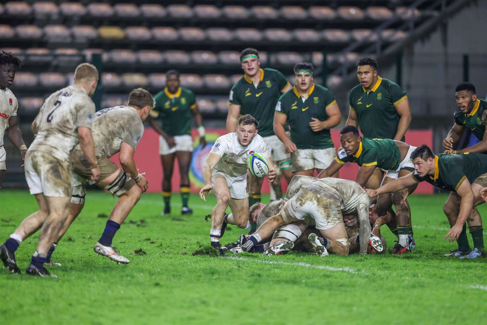Ollie Allan in action during the match between South Africa U20 and England U20 on match day three of the U20 Championship held at Athlone Stadium in Cape Town, South Africa. (Photo by Carl Fourie/World Rugby)