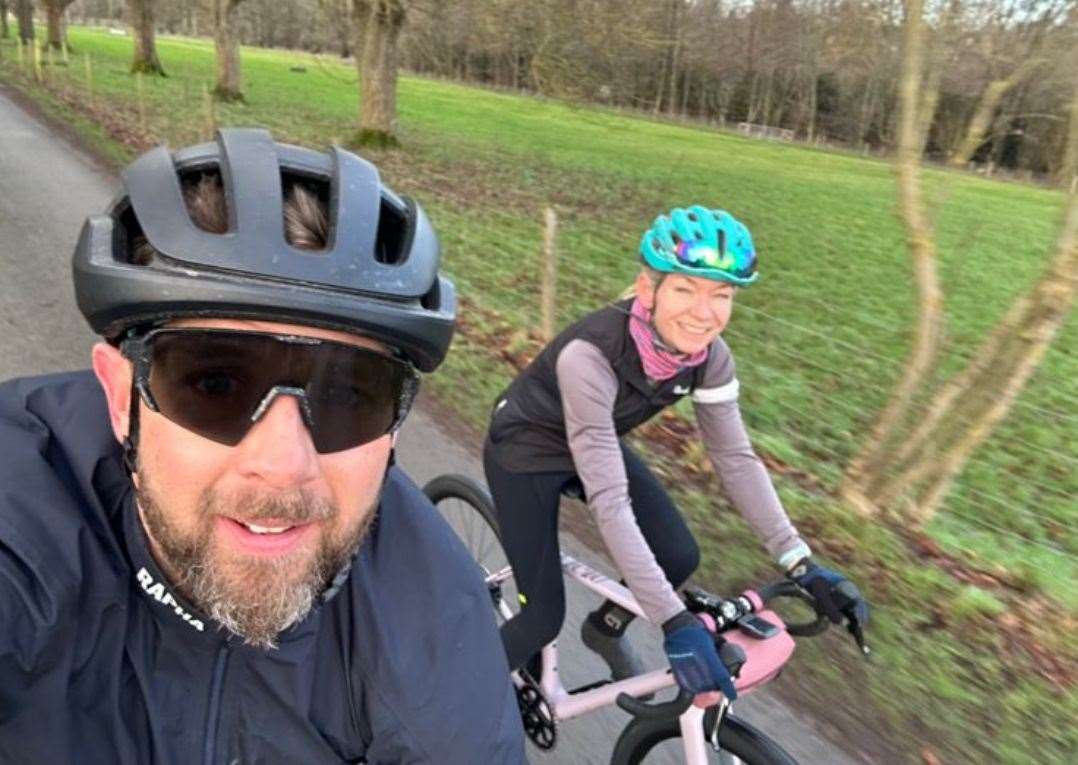 Members of the team cycling in Winchester, picture: Francis Construction