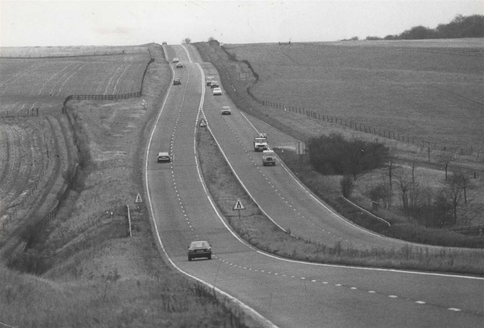 The A34 at Gore Hill, pre-dual carriageway