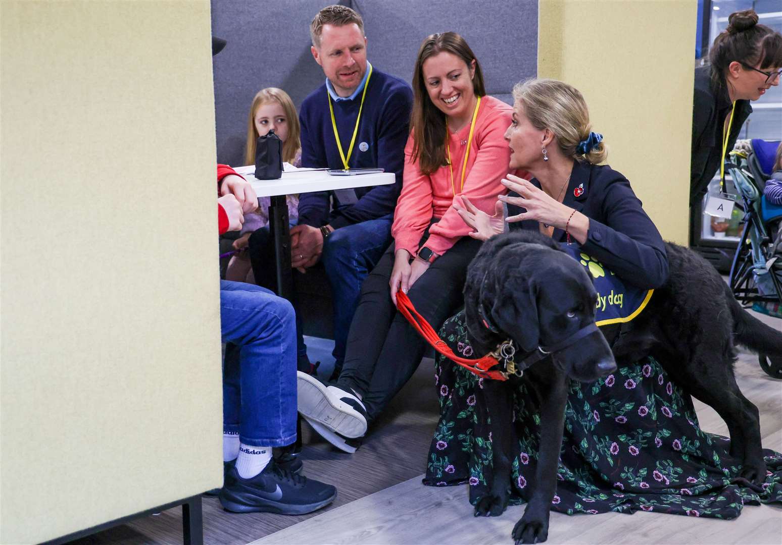Sophie, Duchess of Edinburgh, the patron of Guide Dogs, met 12 families and their buddy dogs at the charity’s centre in Burghfield Common on Thursday, October 31