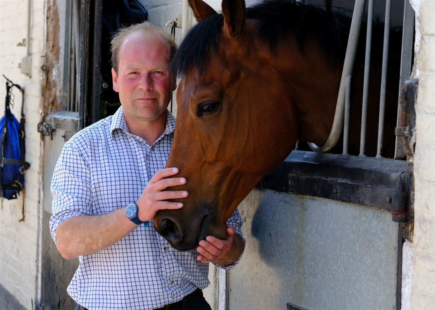 Dunlop at his Frenchman Lodge Stables in Lambourn