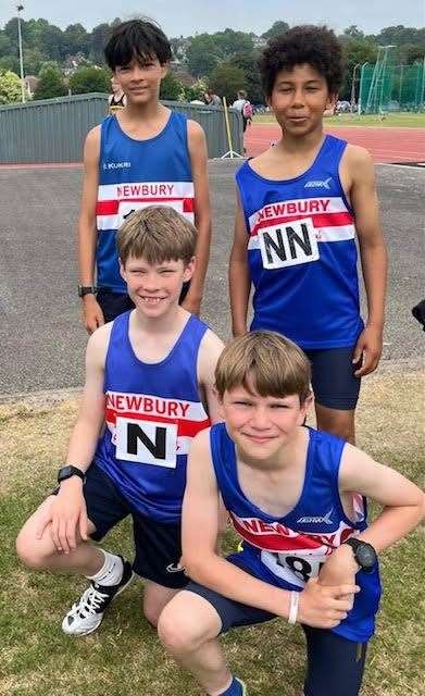 Newbury AC’s under-13 relay team