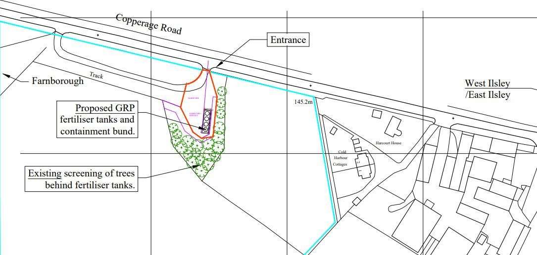 Site of the proposed development in West Ilsley