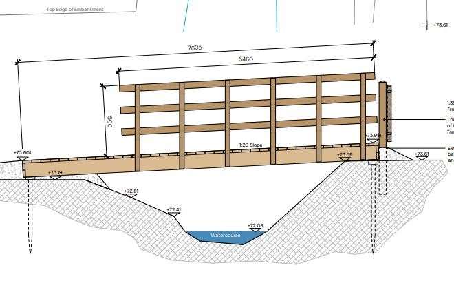 Designs for the proposed bridge
