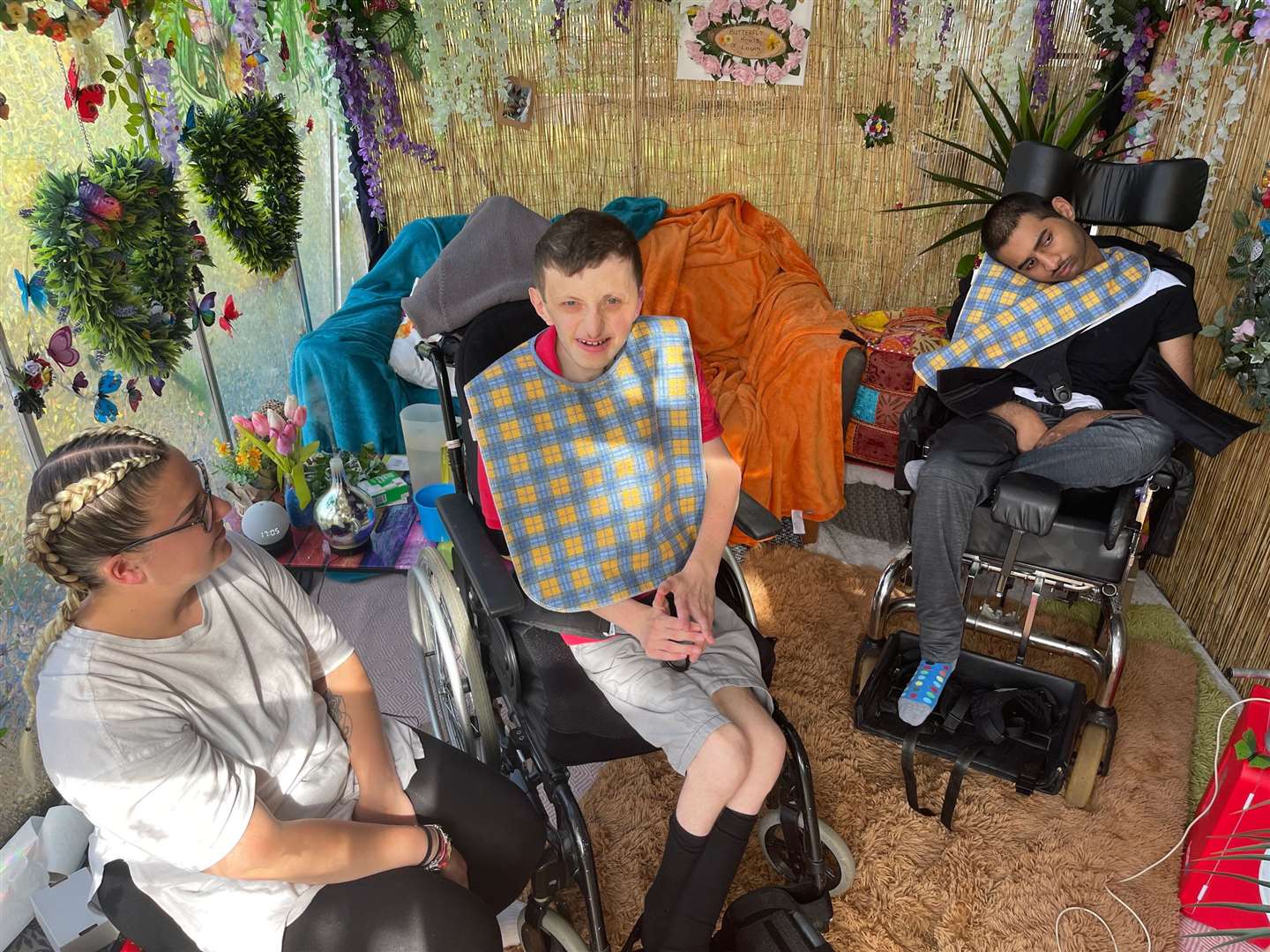 Carers, clients and their families enjoy the sensory area Picture: Dimensions