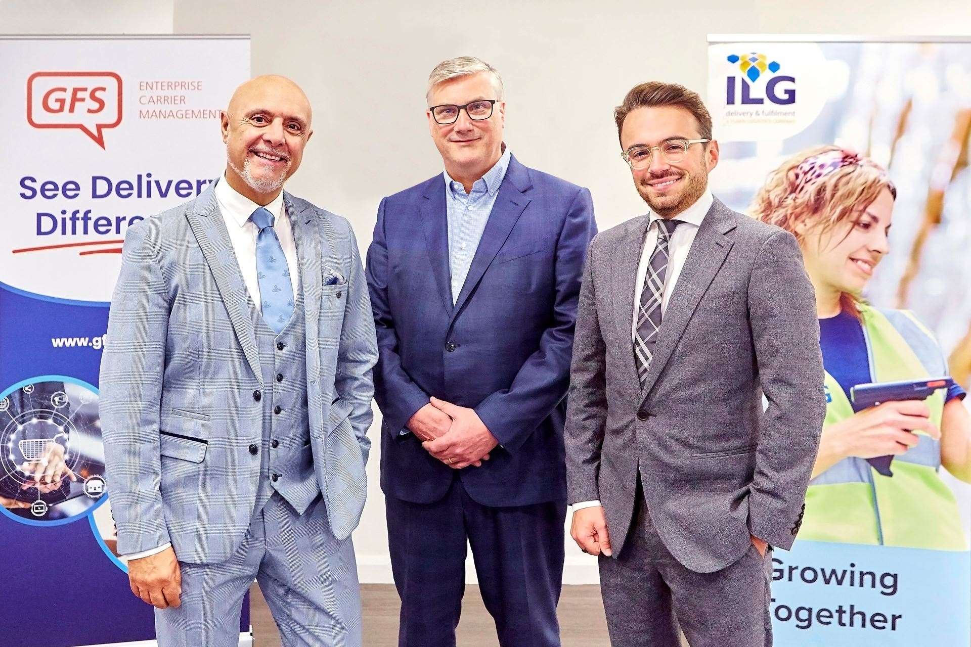 Left to right - Mike Stephenson, Chairman of ILG; Neil Cotty, CEO of GFS, and Tom Ashley, MD of ILG.