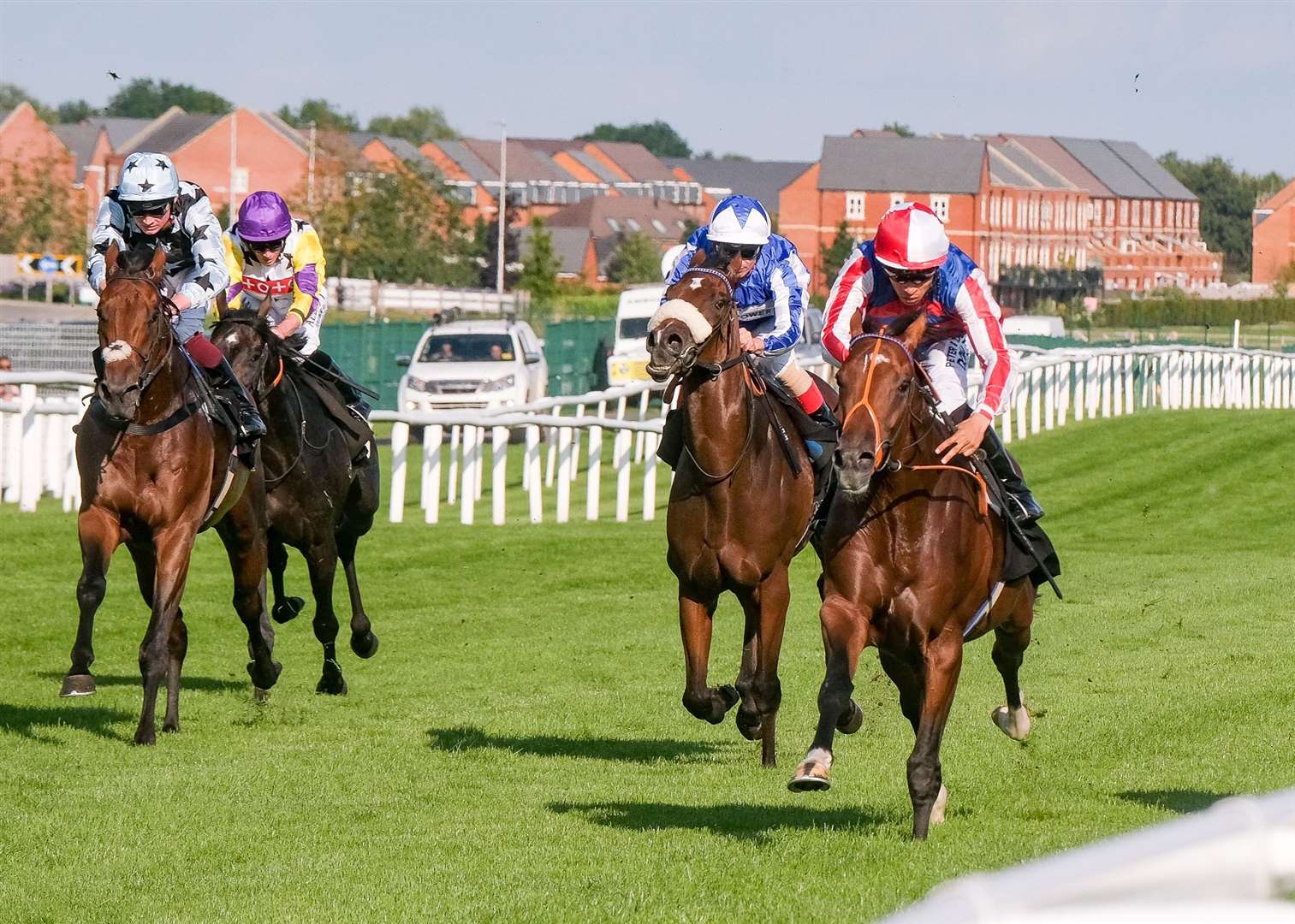 Eloquent Arthur winning for Marlborough trainer Richard Hannon and jockey Sean Levey Ref: 34-1421B