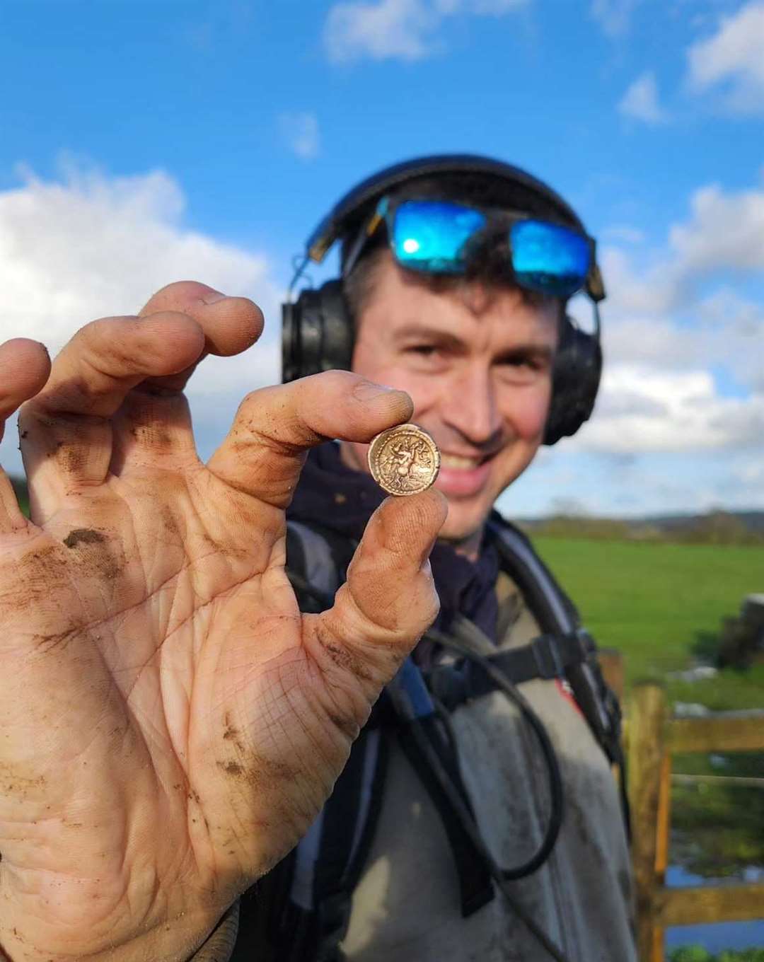 Detectorist Steven with a gold stater