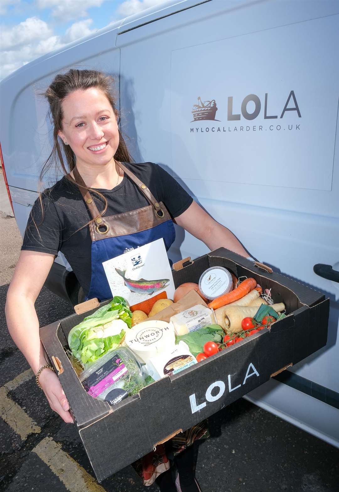 Robyn Hamilton next to her van in which she delivers all of My Local Larder's products