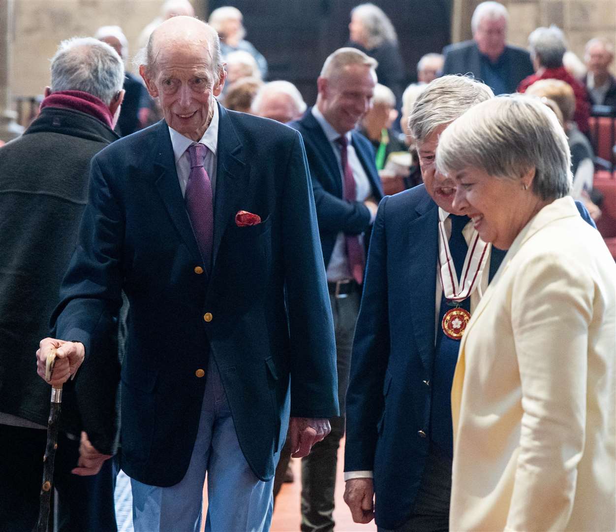Duke of Kent arrives at Newbury Spring Festival