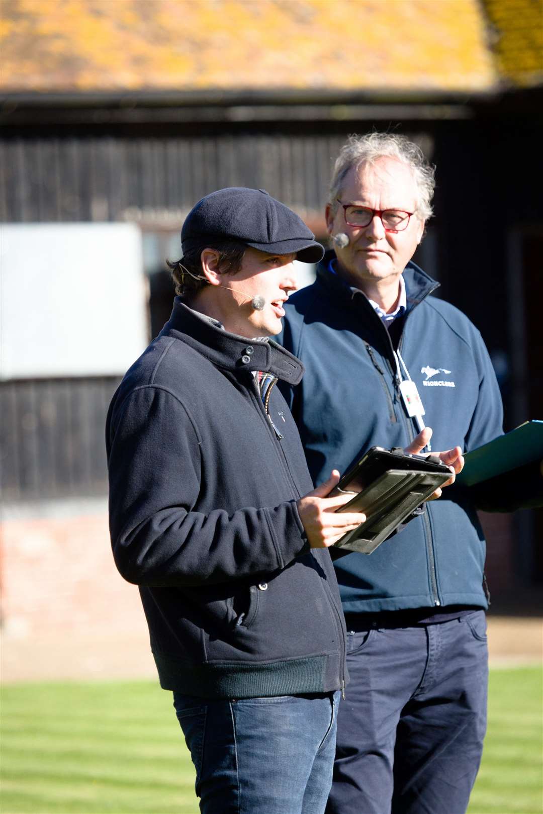 Jake Warren and Harry Herbert talk guests through the yearlings