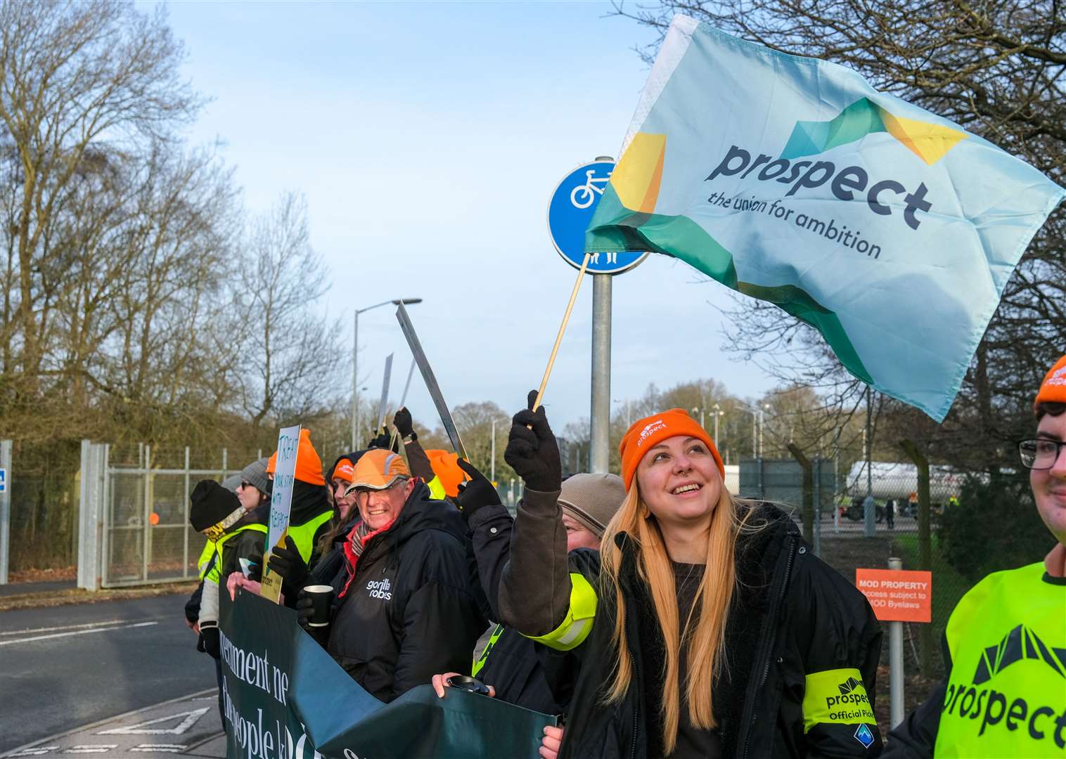 Strike action at the Atomic Weapons Establishment in Aldermaston