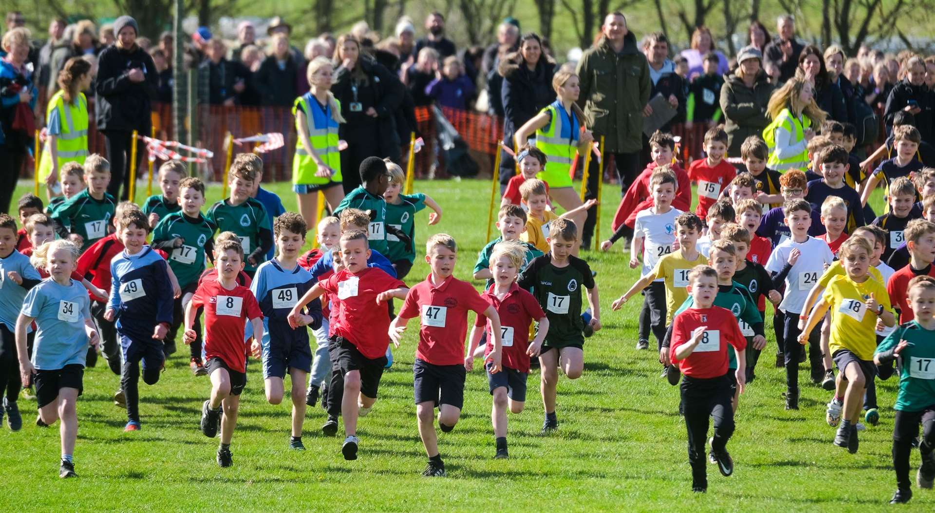 The Year 3 and 4 boys set off