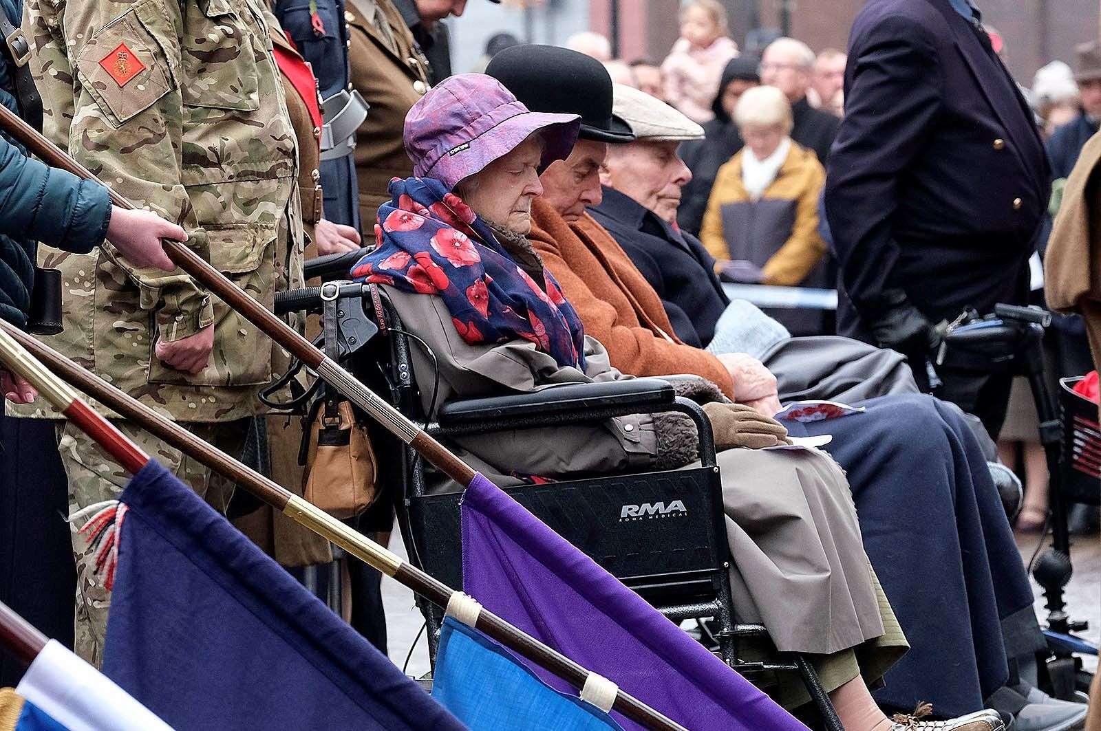 Mary during Newbury's Remembrance Parade in November 2023