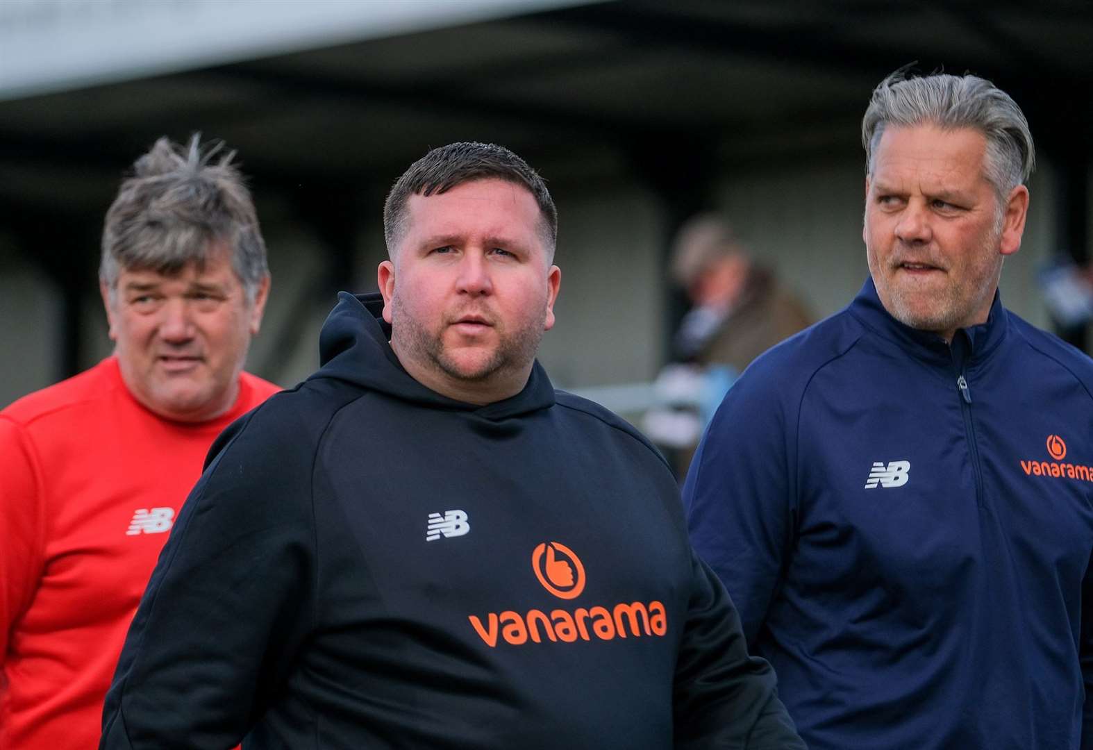 Robinson with assistant Andy Darnton and goalkeeper coach Ian Hobbs