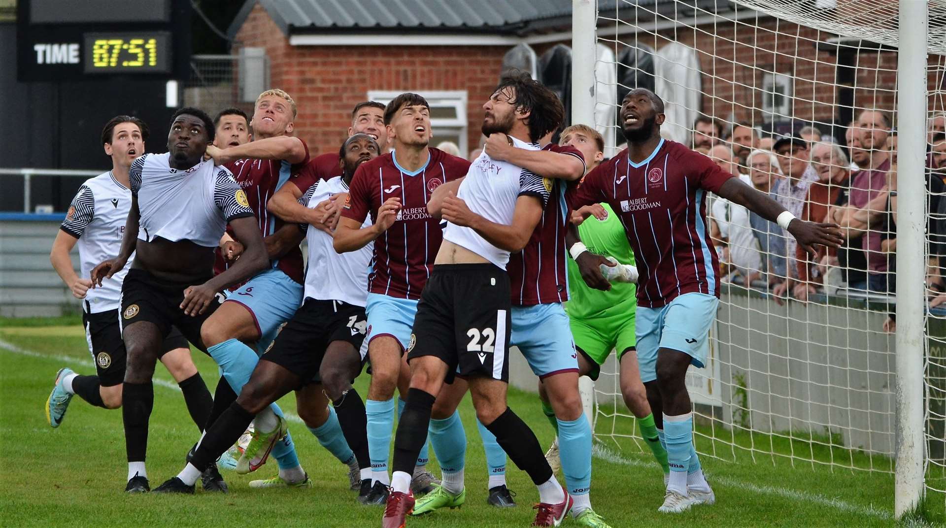 Taunton with some hands-on defending