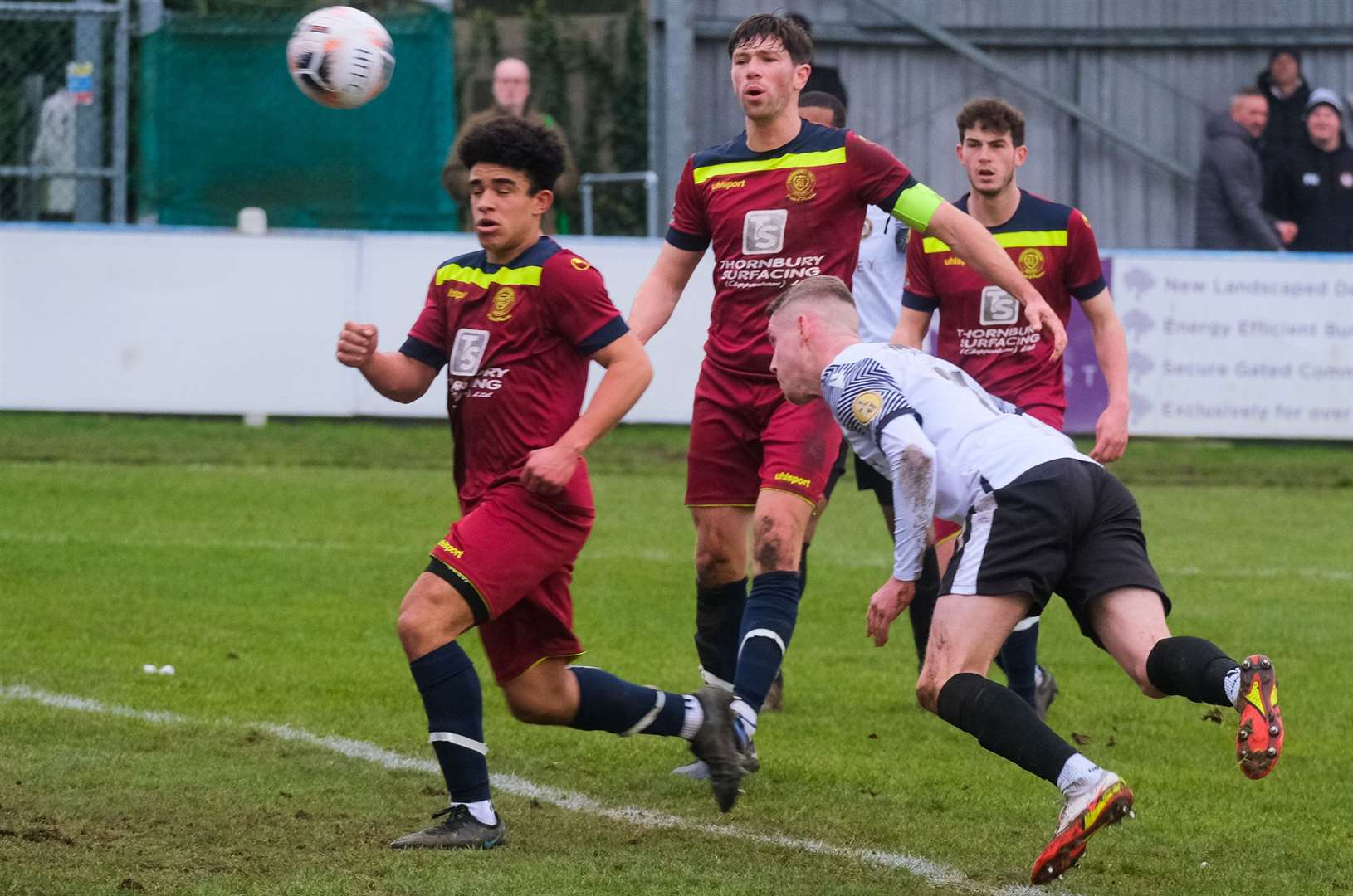 Dan Roberts misses a great chance in the first half