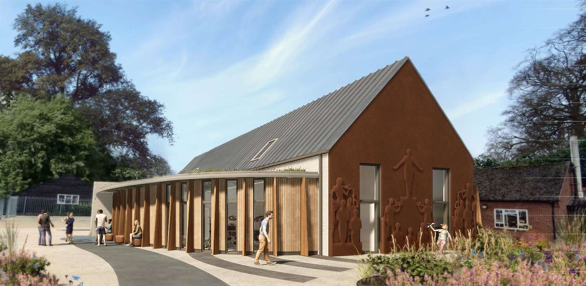 A concept artist's impression of the bespoke new Performing Arts Centre