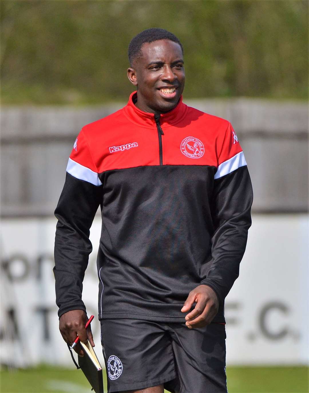 Thatcham Town manager Yashwa Romeo