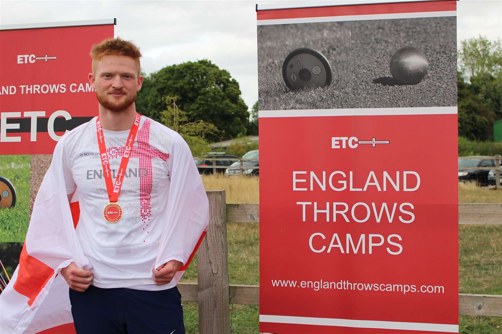 East with his England Throws Camp winner's medal