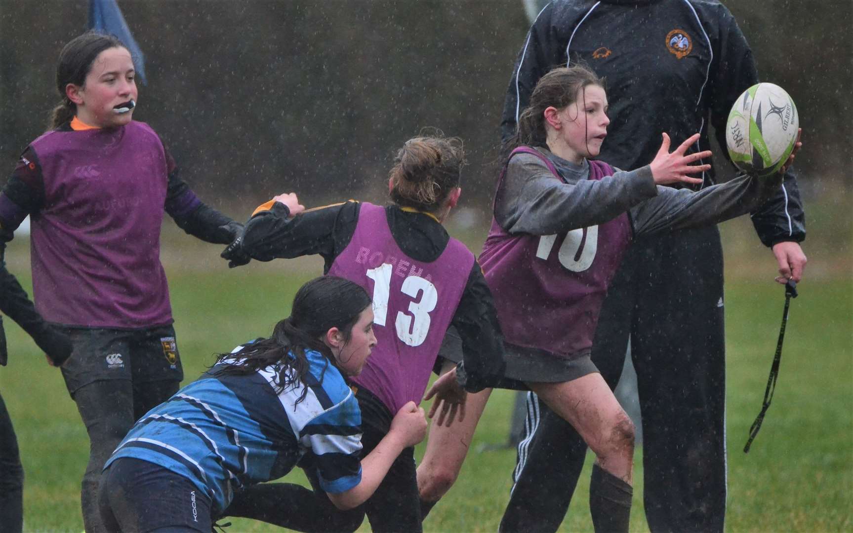 Under 13 girls rugby teams from across Berkshire and Hampshire took part in a Pitch Up and Play event in Newbury