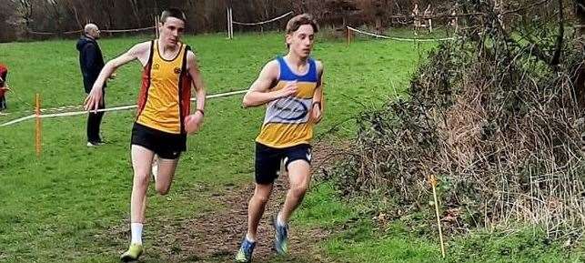 Action from the Basingstoke Junior Cross Country League