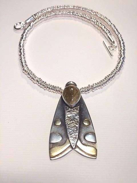 Moth necklace by Christine Savage - Stand 26