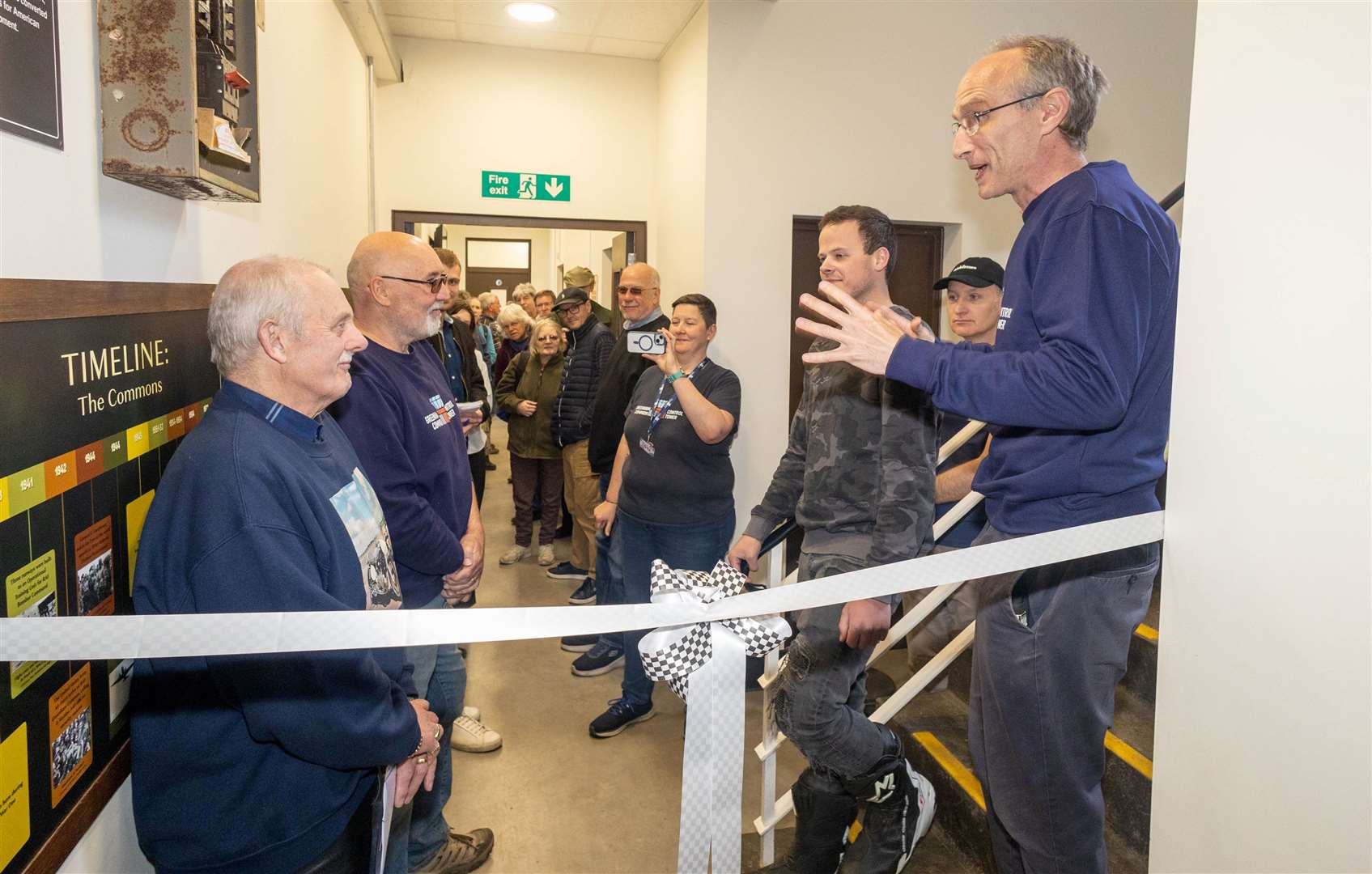 Tower director/trustee Dave Thomas giving an opening speech about the exhibition