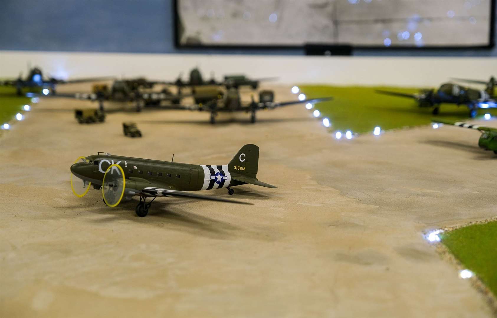 Custom made miniatures made for the RAF Welford diorama
