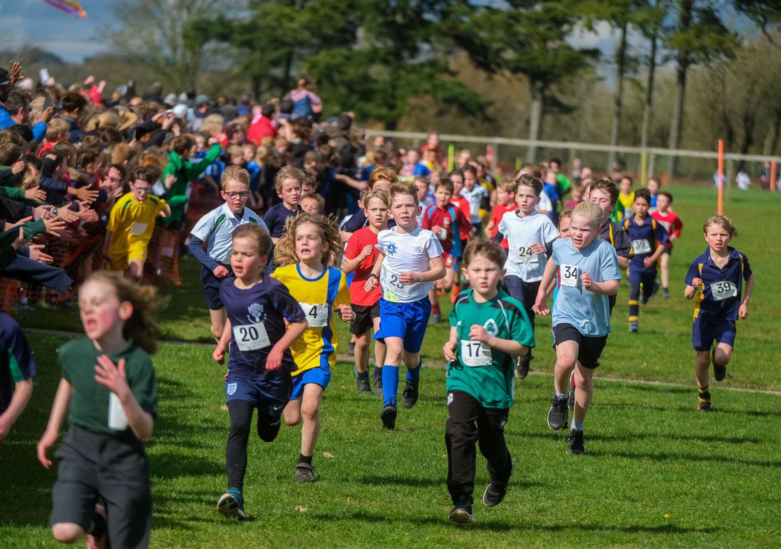 A big turnout in the Year 3 and 4 boys race