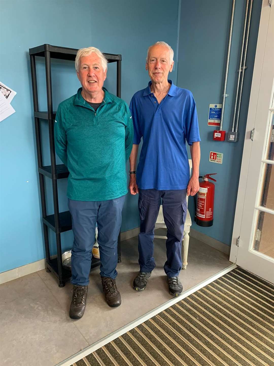 The pair after they had completed the four days of walking